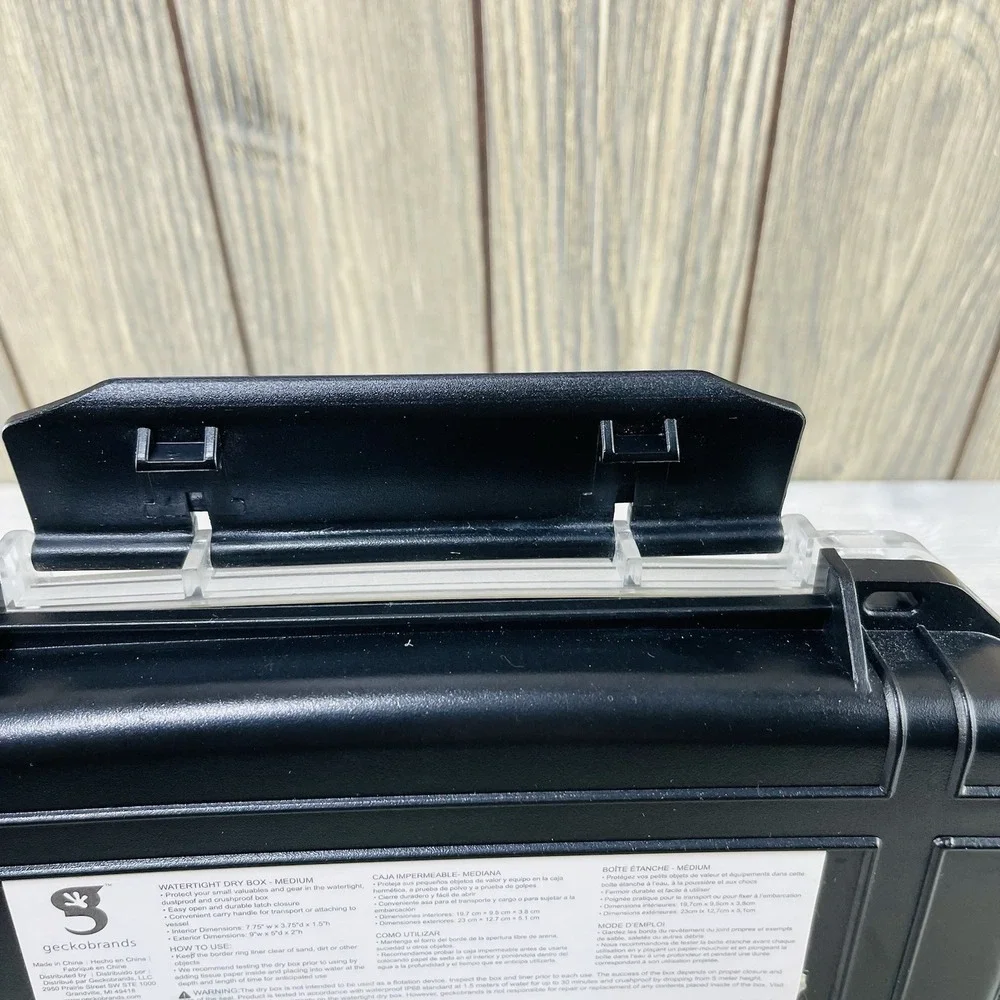 Waterproof Dry Box Watertight Storage Black Box, By Geckobrands